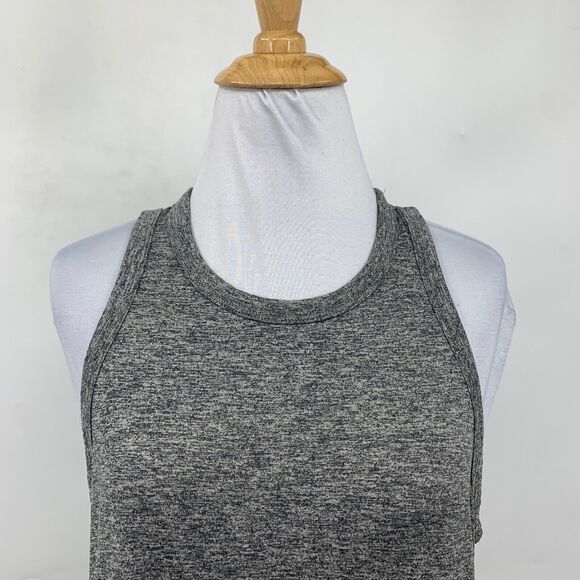 Fabletics Tank Top Women S Small Heather Grey Cutout Twist Back Sleeveless Shirt - Picture 3 of 12